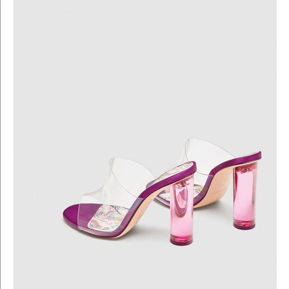 zara clear mules